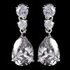 Bridal Wedding Necklace Earring Set N 2701 E 2845 Silver Clear