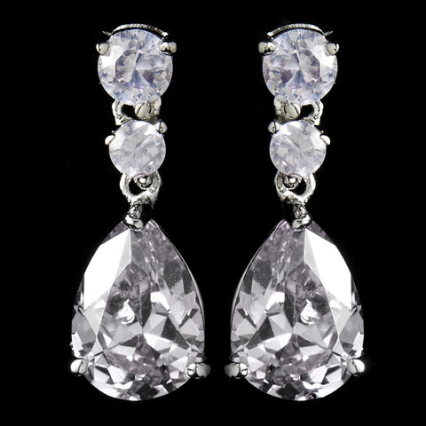 Elegant Cubic Zirconia Wedding or Special Occasion Bridal Wedding Earrings E 2845