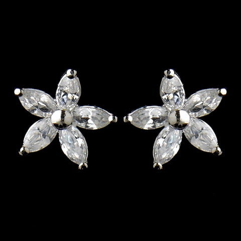 Earring 3000 Silver Clear