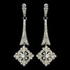 Silver Clear Vintage Dangle Earring Set 3540