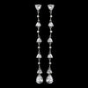 Gorgeous Antique Silver Clear CZ Dangle Bridal Wedding Earrings E 3834