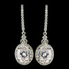 Rhodium Clear CZ Crystal Drop Bridal Wedding Earrings 4820