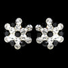 Black Crystal Cluster Bridal Wedding Hair Clip On Bridal Wedding Earrings E 500