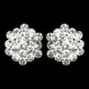 Clear Crystal Cluster Bridal Wedding Hair Clip On Earring E 500