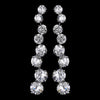 Dazzling Silver Clear CZ Bridal Wedding Earrings 5107