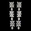 Antique Silver Clear CZ Stone Bridal Wedding Necklace 2626 & Bridal Wedding Earrings 5215 Bridal Wedding Jewelry Set