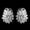 Encrusted Teardrop CZ Stud Bridal Wedding Earrings 5397