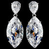 Antique Silver Plated Rhinestone Glistening Earring E 5400