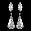 E 5806 Celebrity Style Cubic Zirconia Bridal Wedding Earrings