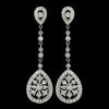 Antique Silver Clear CZ Crystal Bridal Wedding Necklace 6500 & Bridal Wedding Earrings 6500 Bridal Wedding Jewelry Set