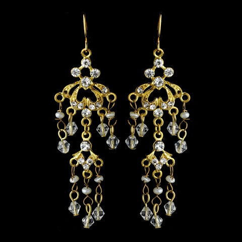 * Earring 7227 Gold Clear