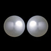 Silver White Pearl Stud Bridal Wedding Earrings E 7500