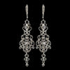 Rhodium Clear Rhinestones & Ivory Pearl Bridal Wedding Jewelry Set