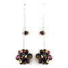 * Plum AB Cluster Dangle Earring Set 7620