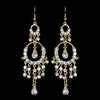 * Exquisite Gold Chandelier Bridal Wedding Earrings E 801