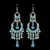 * Glistening Aqua Rhinestones Earring 801