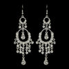 * Exquisite Silver Clear Crystal Chandelier Bridal Wedding Earrings E 801