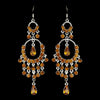 * Glistening Orange Rhinestones Earring 801