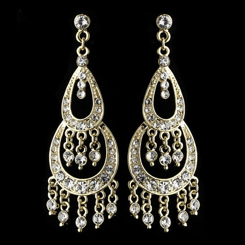* Earring 804 Gold Clear
