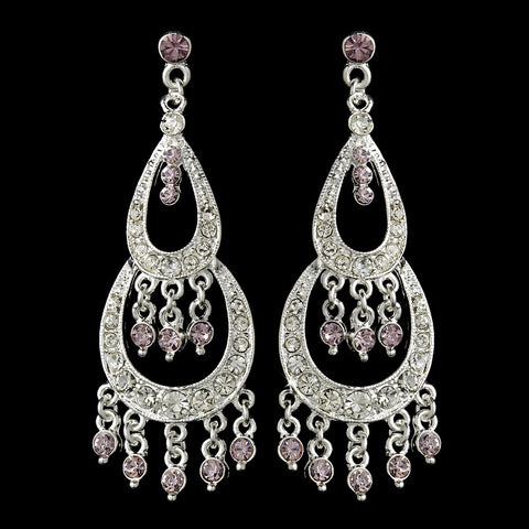 * Earring 804 Silver Light Amethyst