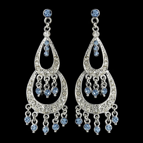 * Earring 804 Silver Light Blue