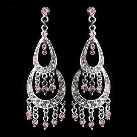 * Earring 804 Silver Pink