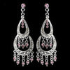 * Earring 804 Silver Pink
