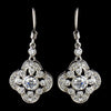 Intricate Floral Bridal Wedding Cubic Zirconia Earring E 8107