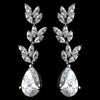 Elegant Flower Cubic Zirconium Crystal Earring E 8170