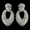 Rhodium Clear Pave Rhinestone Stud Bridal Wedding Earrings 82014
