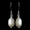 Freshwater Pearl & Crystal Bridal Wedding Earrings E 8205
