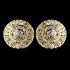 Gold Clear Rhinestone Stud Bridal Wedding Earrings 82057