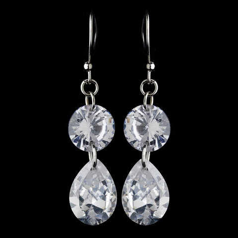 Earring 8240 Silver Clear