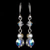 Freshwater Pearl & Swarovski Crystal Beach Bride Bridal Wedding Earrings E 8254