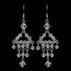 * Silver Chandelier Design Swarovski Crystal Beads Earring 8266