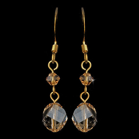 * Earring 8268 Gold Light Brown