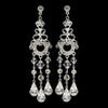 Silver Swarovski Bridal Wedding Chandelier Bridal Wedding Earrings E 8318