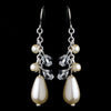 Swarovski Crystal Bead & Pearl Dangle Bridal Wedding Earrings 8351