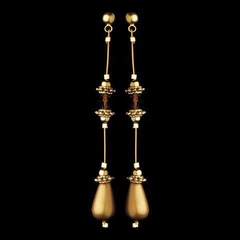 Earring 8357 Gold Brown