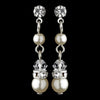 Earring 8370 Silver Ivory or White