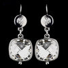 Silver Clear Drop Bridal Wedding Earrings 8402