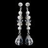 Gorgeous Silver Clear Rhinestone & Crystal Dangle Bridal Wedding Earrings 8438