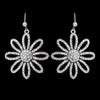 Silver Clear Bridal Wedding Earrings 8462