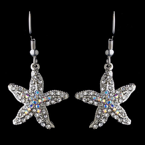 Starfish Earring Set 8502 Silver AB