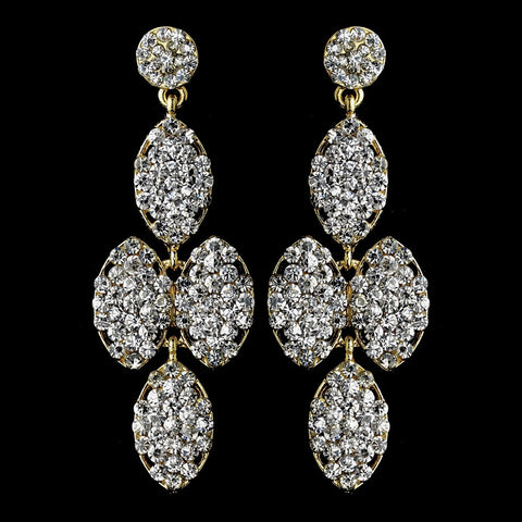* Gold Clear Earring Set 8541