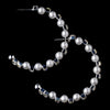 * Silver White Clear Earring Set 8549