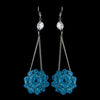 * Aqua Beaded Ball Earring Set 8551