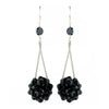 * Black Beaded Ball Earring Set 8551