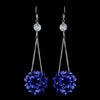 * Blue Aurora Borealis Beaded Ball Earring Set 8551