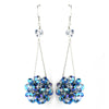 * Sapphire Beaded Ball Earring Set 8551